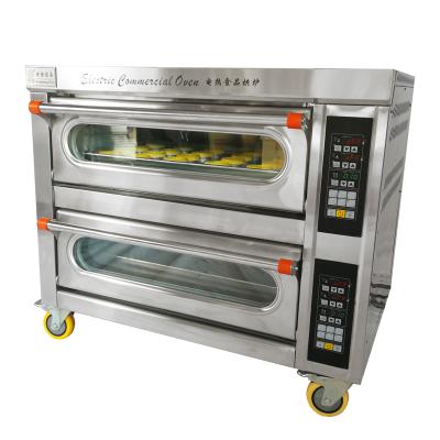 China Stainless Steel Deck Tempered Glass Food Pizza Bread Commercial Thick Baking Oven Commercial Electric Sourcing Oven for sale