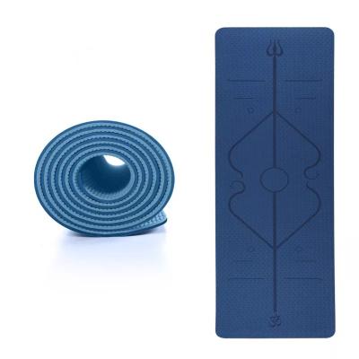 China TPE Yoga Mat, Dual Color, Environmentally friendly, Soft Anti Slip Sports Fitness, Exercise, Pilates Mat, Extra Grip for sale