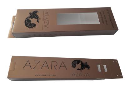 China Custom Recycled Paper Packaging Boxes Print With Window For Hair Extension for sale