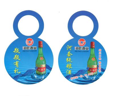 China Order Custom Cheap Bottleneck Colored Paper Hang Tags With Artwork Printing for sale