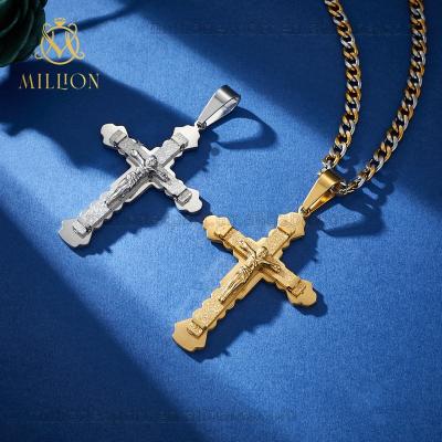 China Jesus Cross Pendant Religious Jewelry Jesus Cross Stainless Steel Necklace factoryChristian Pendant NDZ1134 for sale