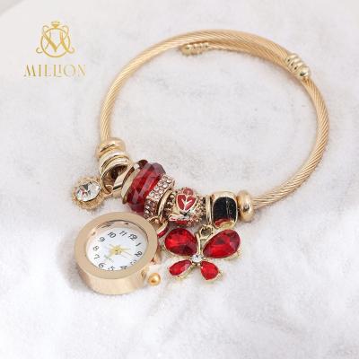 China New Hot Sale Day/Date SBW9899 2022 New Hot Sale Heart Color Crystal Butterfly Elephant Bracelet Watch Adjustable Women for sale