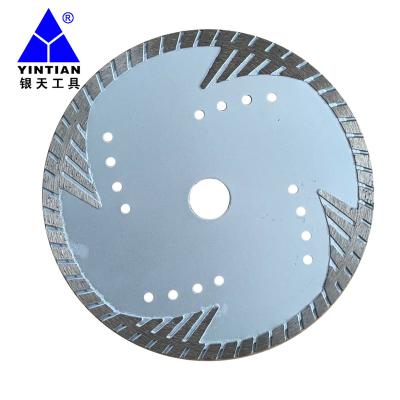 China Turbo dry cut 7inch 180mm diamond cutting blade. high speed straight smooth edge guard teeth for granite for sale