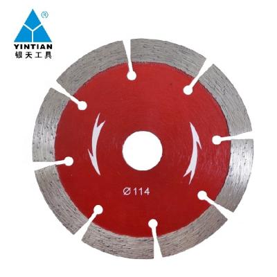 China Granite 114mm Hot Pressed Concrete Agglomerated Marble 4.5inch Segmented Dry Cut Diamond Saw Blade Cutter Granite Marble for sale