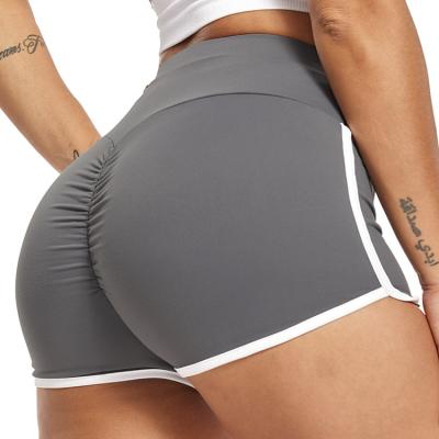 China Breathable High Waist Hip Lift Nylon Spandex Yoga Fitness Running Running Shorts for sale