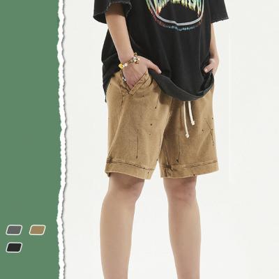 China Fashion 300g High Street Breathable Inkjet Cotton Summer Shorts Mens Jogger Shorts for sale