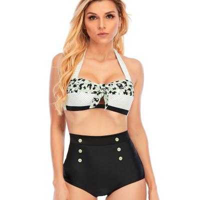 China Custom High Waisted Two Piece Sexy Swimwear Womens Breathable Bikini Swimsuits for sale