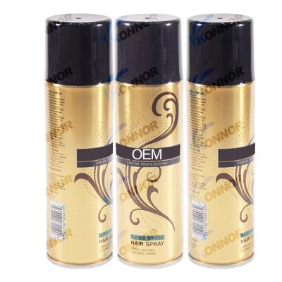 China Espray del gel de pelo de la marca del OEM que restaura potente duradero del oro de Nova nuevo en venta