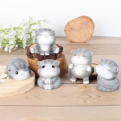 China All The World's Miniature Cat Ornament Figurines Car Decoration Cake Toppers Decoration Cute Animal Cake Toppers for sale