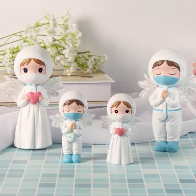 China Everyone Creative Resin Crafts Ornaments Cute Medical Staff Ornaments Hot Guard Cake Topper Home Accessories Ornaments/ for sale