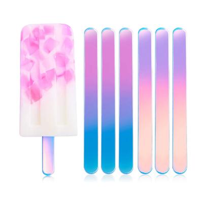 China Viable Cake Tools Reusable Acrylic Popsicle Sticks Mirror Popsicle Sticks Mini Multicolored Acrylic Ice Pop Sticks for sale