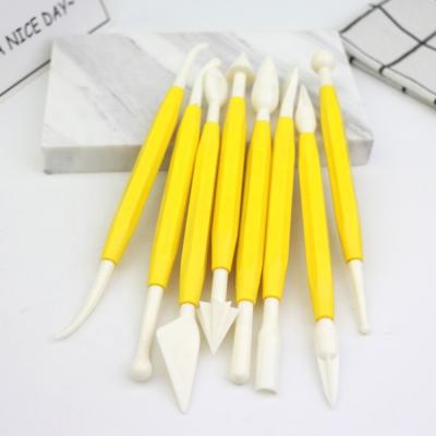 China Sustainable Wholesale Plastic Fondant Cake Decorating Tools 8pcs Modeling Tools for sale