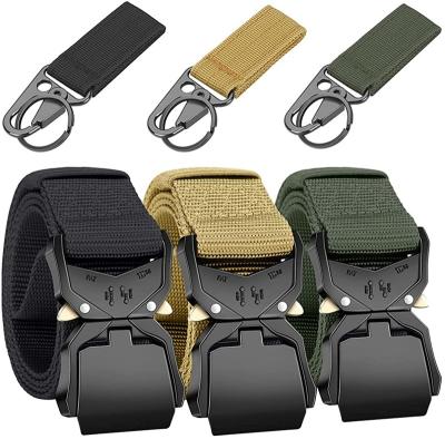 China Tactical Buckle Tactical Belt 3 Pack Aluminum Alloy Tactical Belt 51" x1.5" nylon riggers belts with MOLLE pouch & hook for men for sale