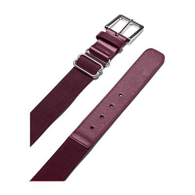 China Fashional Stretch Baseball Belts Baseball Belt Sports Unisex Waist Strap Leather Elastic Belt for sale