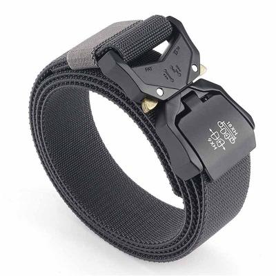 China Elastic Everyday Life Jeans Belt For Men Aluminum Alloy Pluggable Buckle Shaping Comfortable High Quality Male Tactical Belts Belt Hunting for sale