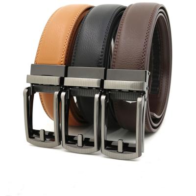 China New Brand Alloy Buckle Men's Business Casual All-match Automatic Genuine Black Belt Genuine Cowhide Leather Belt Luxury High Quality Buckle Automatically for sale