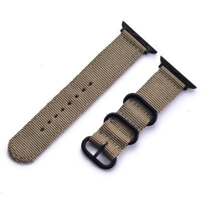 China Hot Selling Non-Specific Nylon Watch Band For Apple Watch Band Series 5/4/3/2/1 Sport Leather Strap 42mm 44mm 38mm 40mm Strap For iwatch Band for sale