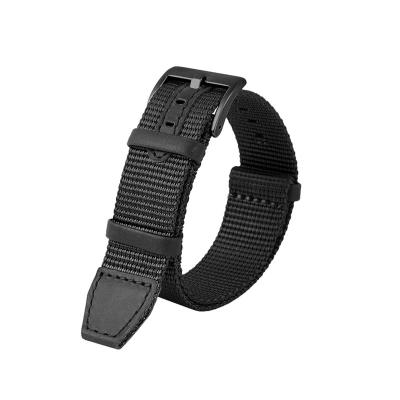 China Army Canvas Watch Bands Quick Release Premium Material Black Quality Nylon Watch Straps Steel Buckle 18mm 20mm 22mm for sale