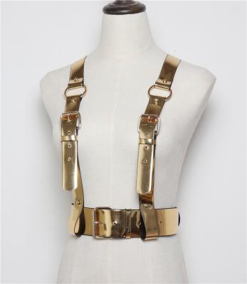 China Female Performance MirrorpuLeather Quality Belt Strap Soft Gold High Grade Seal for sale