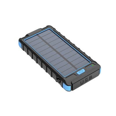 China Solar Power Bank Fast Support 20000mAh Wireless Charger 5W 7.5W 10W Power Bank with Compass and 2LED Lights for sale