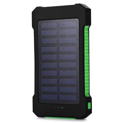 China Best 2020 NEW IP68 Waterproof Cell Phone Charger 10000mah Solar Power Portable Bank With Dual USB for sale