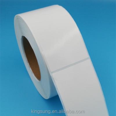 China Label Sticker Wholesale Annotate Semi Blank White Paper Label Sticker for sale