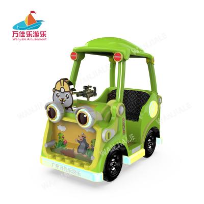 China Wanjiale Amusement Fairground Kid's High-end Battery Bumper Car Metal Ride With Shooting Fishing Racing Game for sale