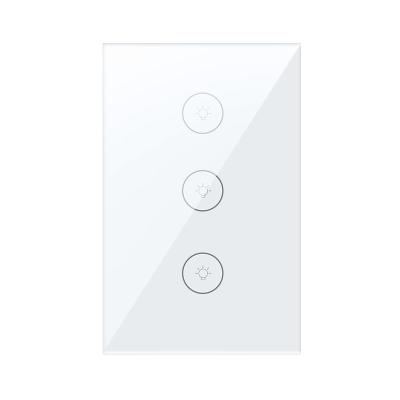 China Tempered Glass Panel+Touch Screen PC LEZU USA Zigbee Smart Voice Control Glass Touch Switch Tuya Alexa Google Smart Light Wall Switch for sale