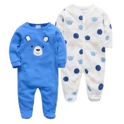 China Cozy School Uniforms Factory Custom Cartoon Patterns Baby Clothes Long Sleeve Newborn Jumpsuit Baby Romper for sale