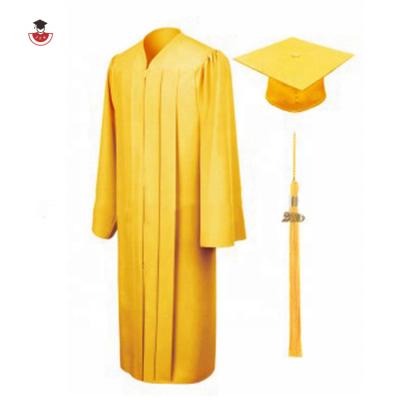 China Comfortable School Uniforms Wholesale Customized High Quality Matte Black Bachelor's Graduation Dress for sale