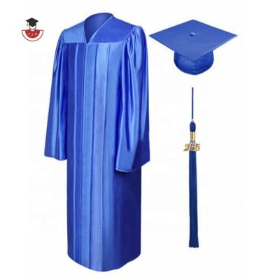 China Comfortable School Uniforms Wholesale Shiny Customized Fabric American Style College and University Graduation Dresses With Tassel With 2022 for sale