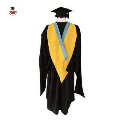 China Hot Selling School Uniforms 2022 UK Style Matte Long Sleeve University Of Bath Master Degree Bachelor Gown Comfortable for sale