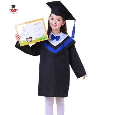 China Comfortable school uniforms black kindergarten wholesale kids graduation gown photography phd doctoral uniform gown for sale