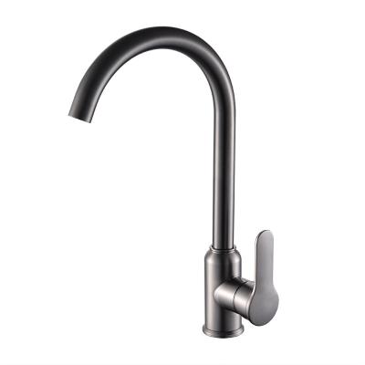 China Modern Metered Gun Gray Hot And Cold Water Faucet Stainless Steel Sink Faucet Kitchen Faucets for sale