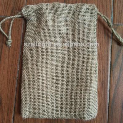 China 100% Eco-friendly Metallic Jute Small Drawstring Pouch Gift Cosmetic Bags for sale