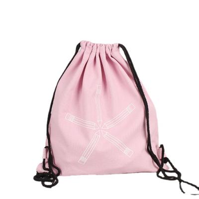 China Wholesale Eco-Friendly Reusable Backpack Dust Drawstring Cotton Drawstring Bag Custom Canvas Anti-theft Bag for sale