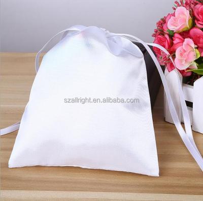 China Custom high quality white satin dust bag from whosale recyclable, cheap small satin bags hair for sale