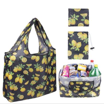 China Fashion Reusable Online Shopping Reusable Grocery Bags Polyester Foldable Bag for sale