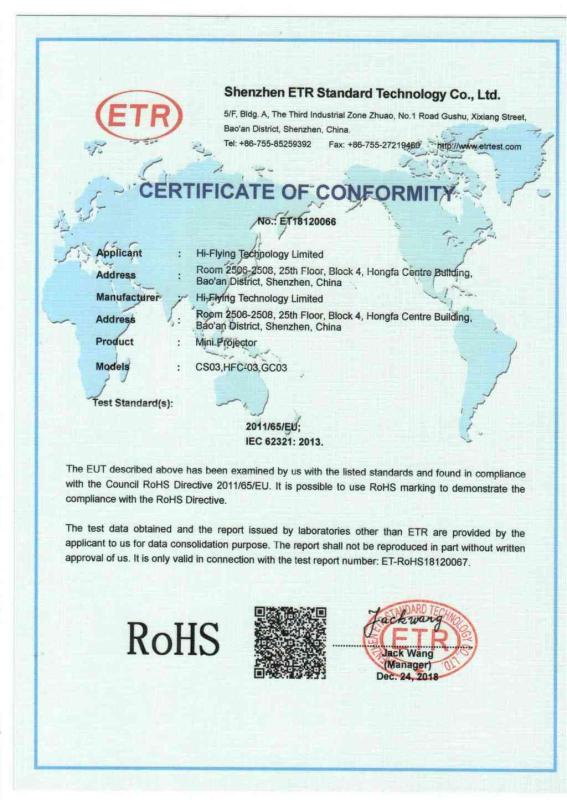 RoHS - Hi-Flying Technology Limited