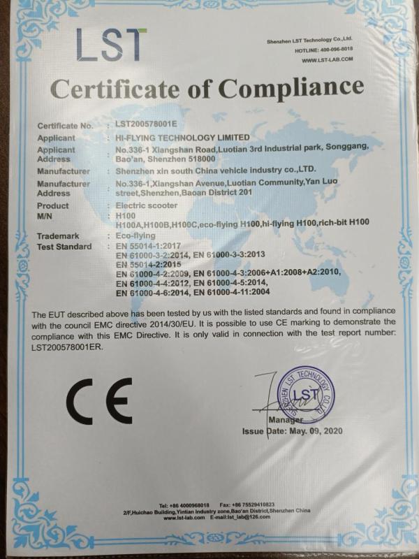 CE - Hi-Flying Technology Limited