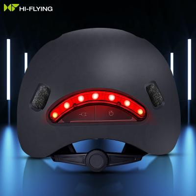 China ABS+PC Adults Bike Helmet With LED Light Cycling Motorcycle Smart Head Protectors Helmet Safety Scooter Riding Helmets for sale