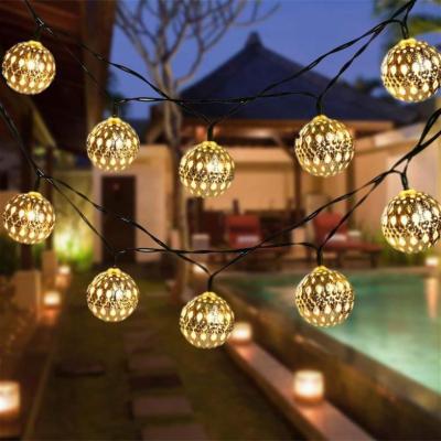 China Wholesale 50 Garden New Design Led Solar Outdoor Color Christmas Decoration Lamp LED Fairy String Light Ball String Lamp for sale