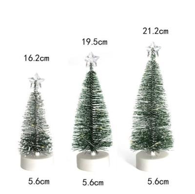 China 3 PCS Christmas Tree Set Bright Cedar LED Copper Wire String Light Home Decorations Mini Christmas Tree Lights for sale