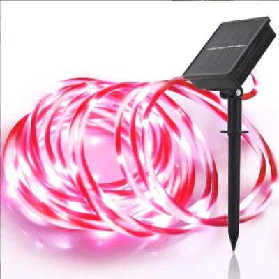 China String Light 2022 Solar Candy Color Tube Lighting Outdoor Patio Christmas Decoration Lights String Led PVC Pipe Home Decor for sale