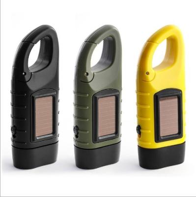 China Mini Hand Crank Torch Flame Recharg Emergency Flashlights Camping Light Electric Torch Portable Solar Outdoor Lamp Lights for sale