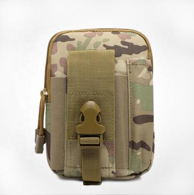 China Water Proof 1000D Nylon Small Camouflage Tactical Military Waist Bag With Cell Punch for sale