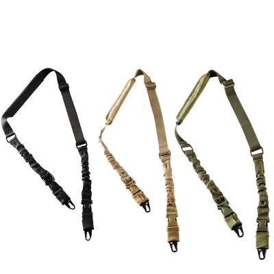 China Hunting Shooting Nylon 2 Point Adjustable Elastic Rifle Nylon Sling Shoulder Strap for sale