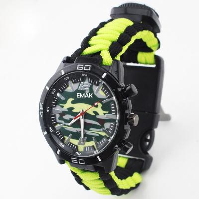 China Outdoor Travel Waterproof Multifunctional Camping Climbing Military Army Survival Tactical Watch L26*W2.5cm for sale