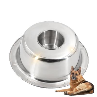 China Sustainable New Design Christmas Wholesale Pet Cooling Stainless Steel Slow Feed Dog Bowl for sale