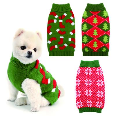 China Christmas Multi Colors Manufacturer Sustainable Warm Soft Sweater Winter Wholesale Dog Clothes for sale